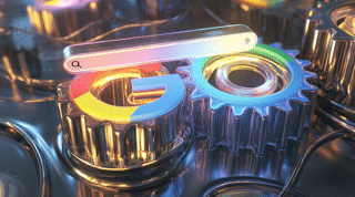 Google algorithm gears in motion.